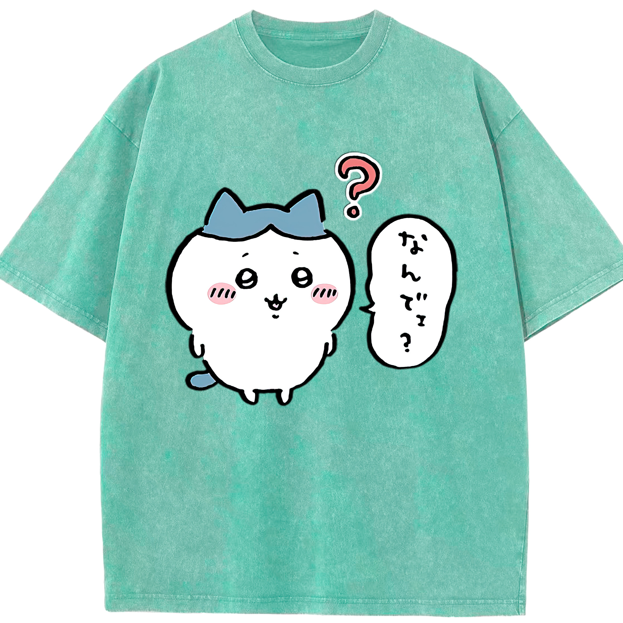 （画像用） ちいかわ ハチワレ Chii-kawa hachiware 綿100% ヴィンテージ風 半袖Tシャツ（フロントプリント）